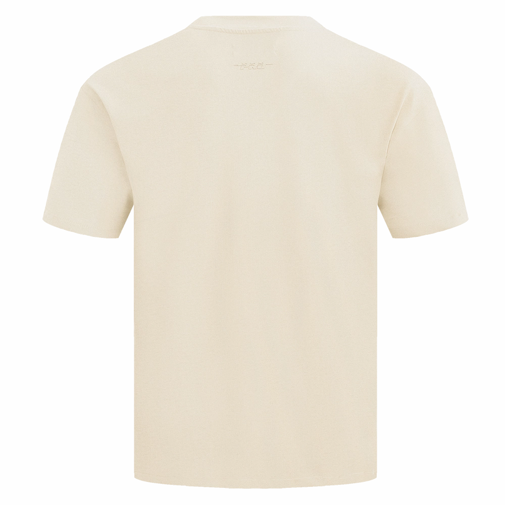 NFL NEW YORK JETS NEUTRAL COTTON JERSEY DROP SHOULDER TEE (EGGSHELL)