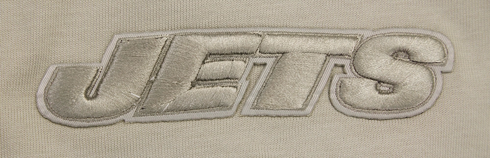 NFL NEW YORK JETS NEUTRAL COTTON JERSEY DROP SHOULDER TEE (TAUPE)