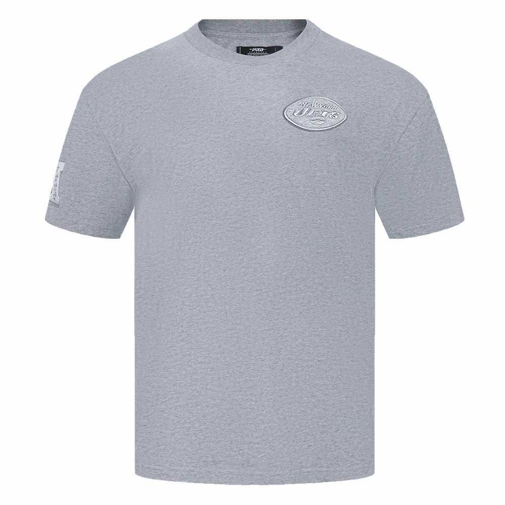 NFL NEW YORK JETS NEUTRAL MEN'S DROP SHOULDER TEE (DARK HEATHER GRAY)