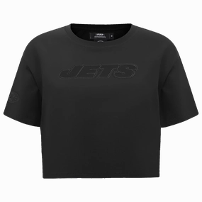 NFL NEW YORK JETS NEUTRAL WOMEN'S BOXY TEE (BLACK)