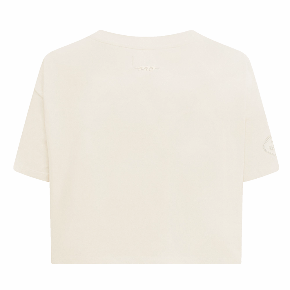 NFL NEW YORK JETS NEUTRAL WOMEN'S BOXY TEE (EGGSHELL)