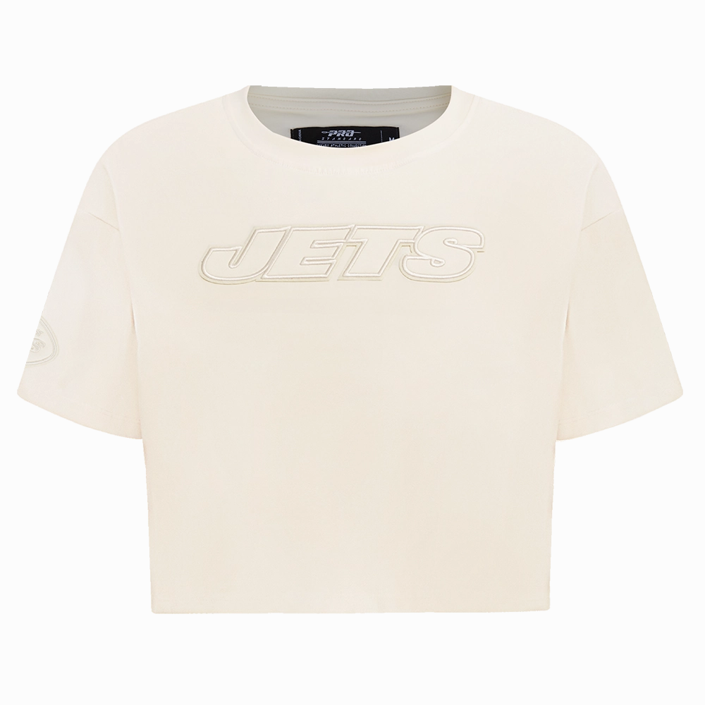 NFL NEW YORK JETS NEUTRAL WOMEN'S BOXY TEE (EGGSHELL)