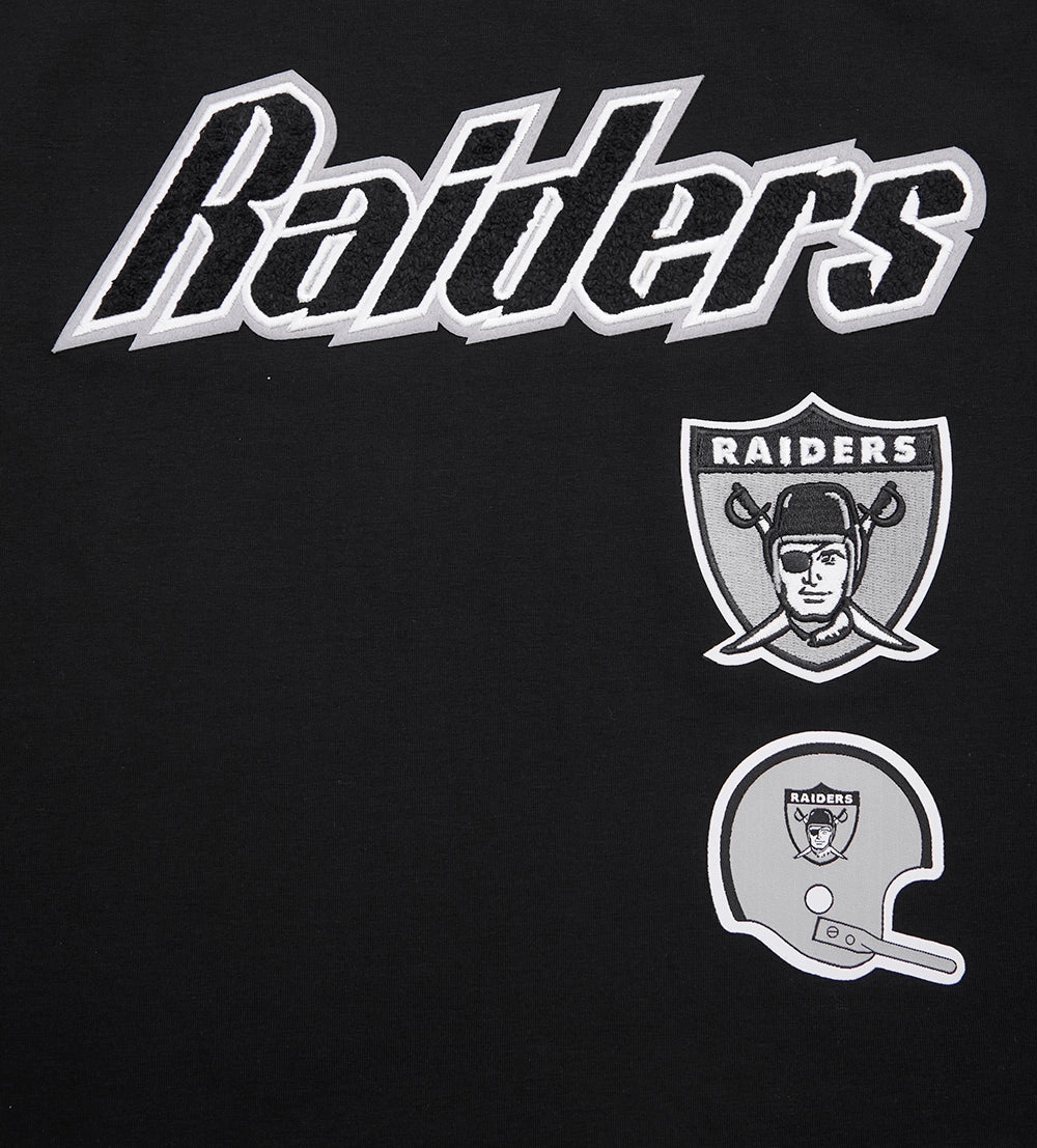 NFL OAKLAND RAIDERS RETRO CLASSIC WOMEN'S BOXY TEE (BLACK)