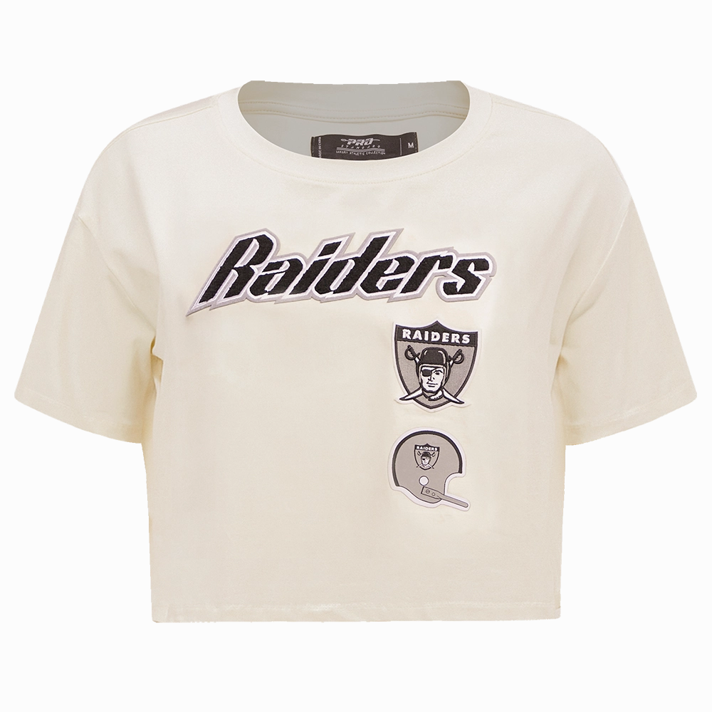 NFL OAKLAND RAIDERS RETRO CLASSIC WOMEN'S BOXY TEE (EGGSHELL)