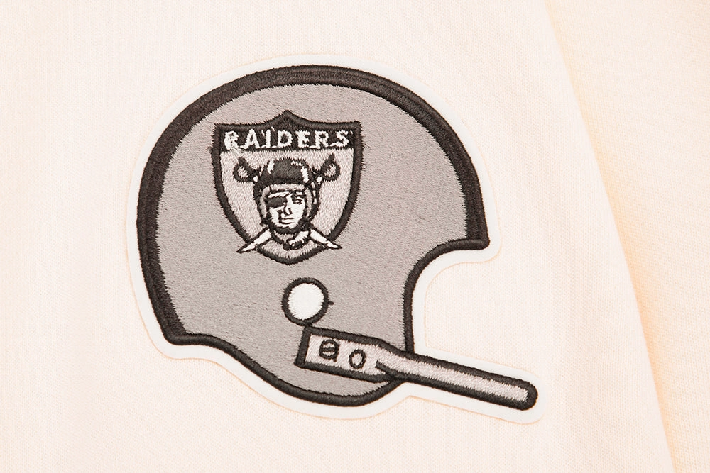 NFL OAKLAND RAIDERS RETRO CLASSIC WOMEN'S CREWNECK (EGGSHELL/ BLACK)