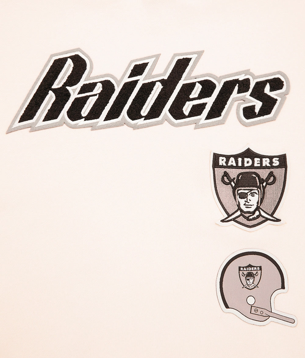 NFL OAKLAND RAIDERS RETRO CLASSIC WOMEN'S CREWNECK (EGGSHELL/ BLACK)