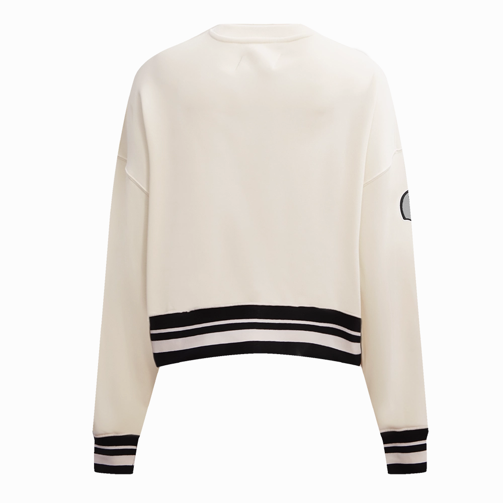 NFL OAKLAND RAIDERS RETRO CLASSIC WOMEN'S CREWNECK (EGGSHELL/ BLACK)