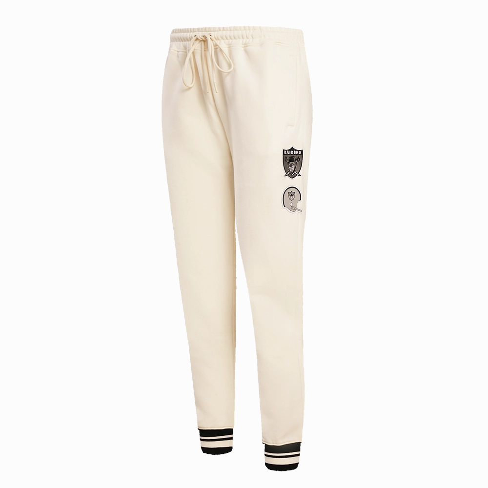 NFL OAKLAND RAIDERS RETRO CLASSIC WOMEN'S SWEATPANT (EGGSHELL/ BLACK)