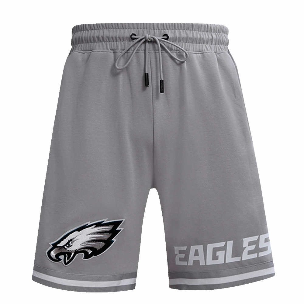 NFL PHILADELPHIA EAGLES CLASSIC CHENILLE MEN'S DOUBLE KNIT SHORT (GRAY)