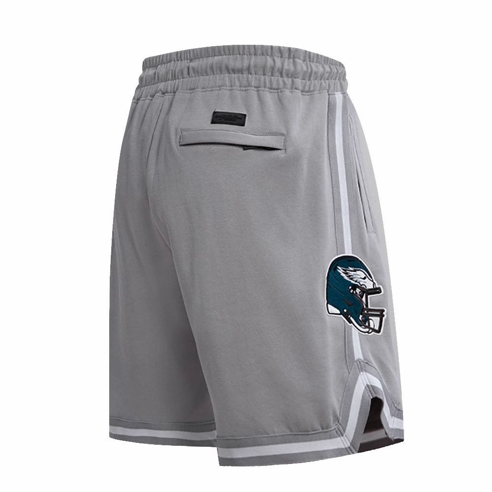 NFL PHILADELPHIA EAGLES CLASSIC CHENILLE MEN'S DOUBLE KNIT SHORT (GRAY)