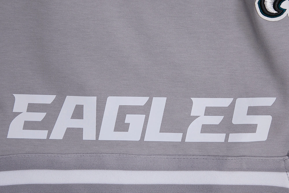 NFL PHILADELPHIA EAGLES CLASSIC CHENILLE MEN'S DOUBLE KNIT SHORT (GRAY)