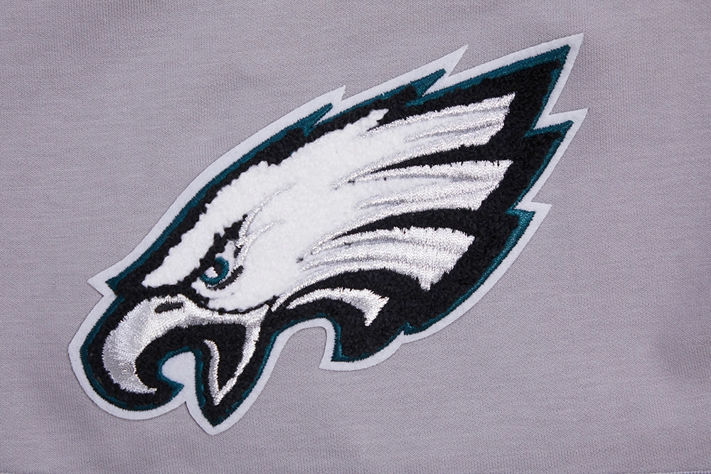 NFL PHILADELPHIA EAGLES CLASSIC CHENILLE MEN'S DOUBLE KNIT SHORT (GRAY)