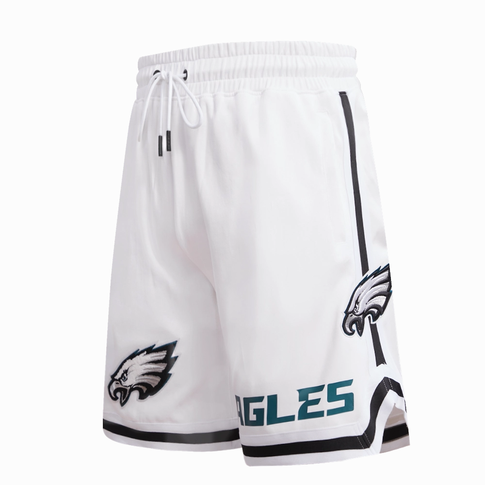 NFL PHILADELPHIA EAGLES CLASSIC CHENILLE MEN'S DOUBLE KNIT SHORT (WHITE)