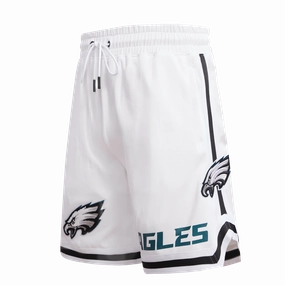 NFL PHILADELPHIA EAGLES CLASSIC CHENILLE MEN'S DOUBLE KNIT SHORT (WHITE)