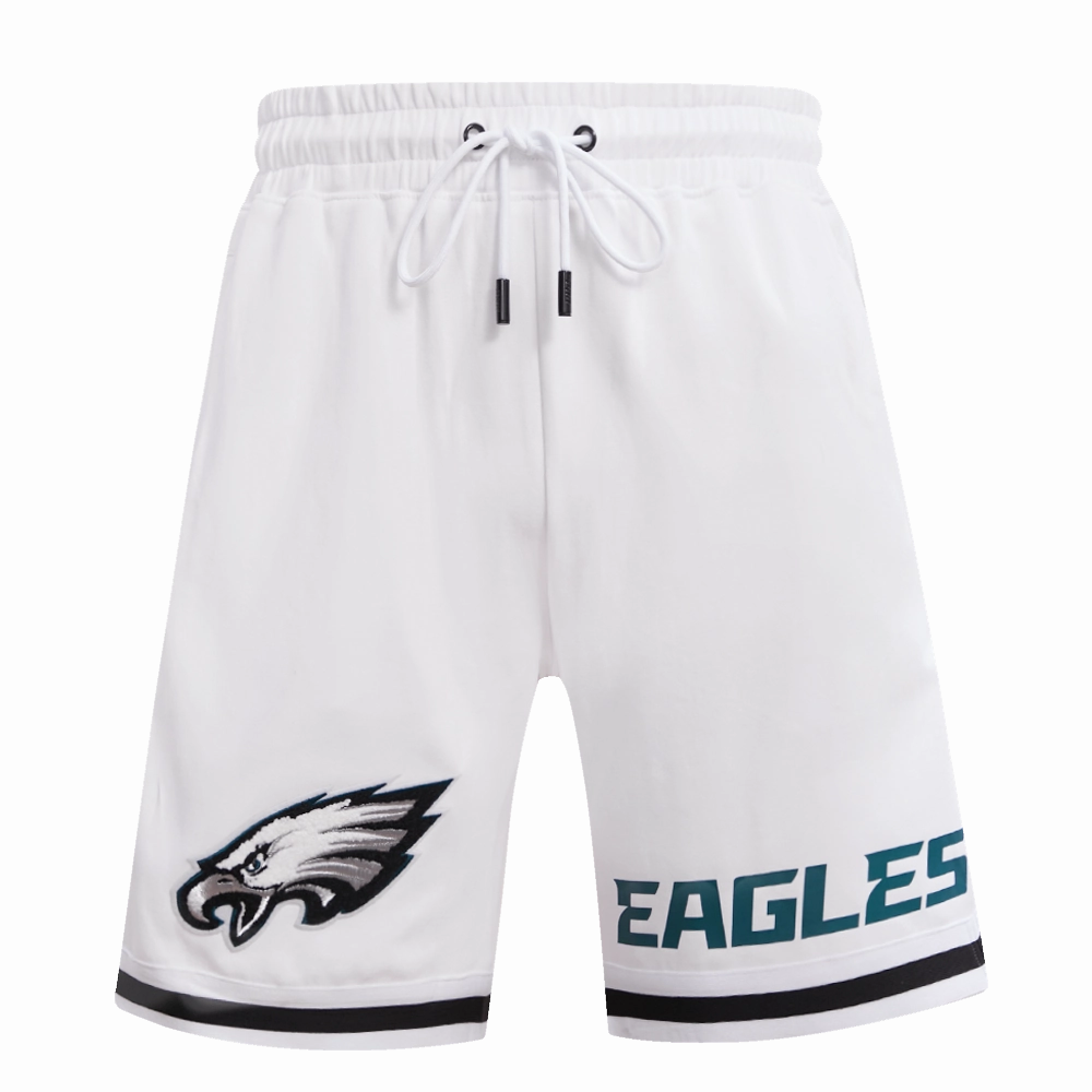NFL PHILADELPHIA EAGLES CLASSIC CHENILLE MEN'S DOUBLE KNIT SHORT (WHITE)