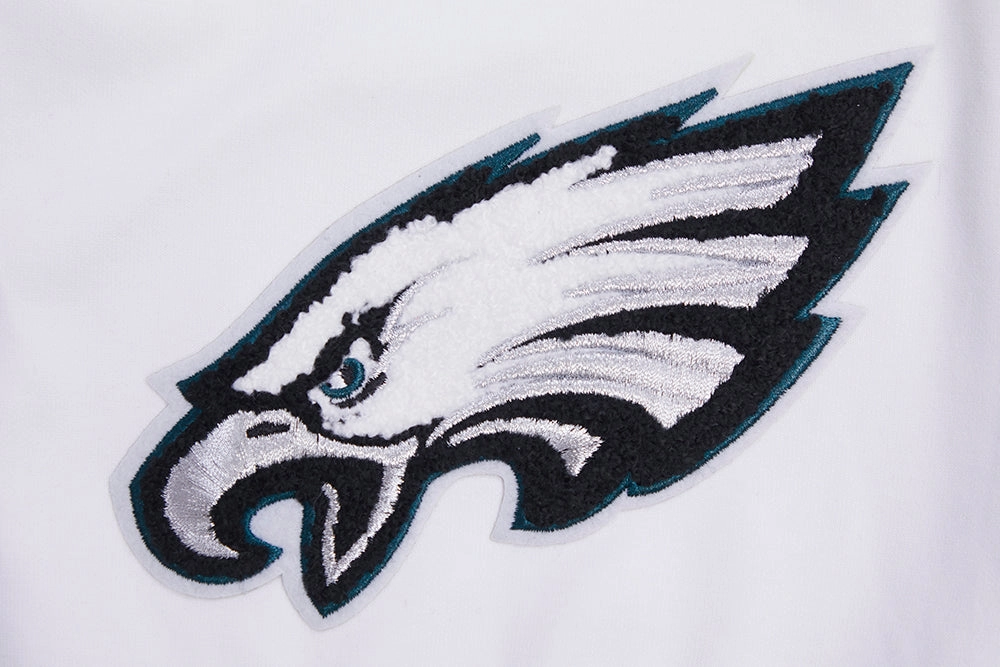 NFL PHILADELPHIA EAGLES CLASSIC CHENILLE MEN'S DOUBLE KNIT SHORT (WHITE)