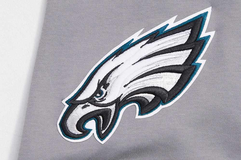NFL PHILADELPHIA EAGLES CLASSIC CHENILLE MEN'S DOUBLE KNIT TEE (GRAY)