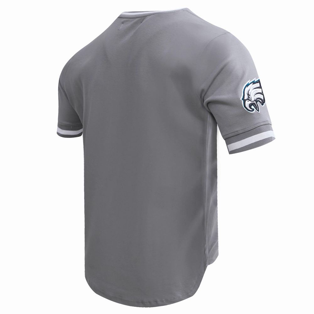 NFL PHILADELPHIA EAGLES CLASSIC CHENILLE MEN'S DOUBLE KNIT TEE (GRAY)