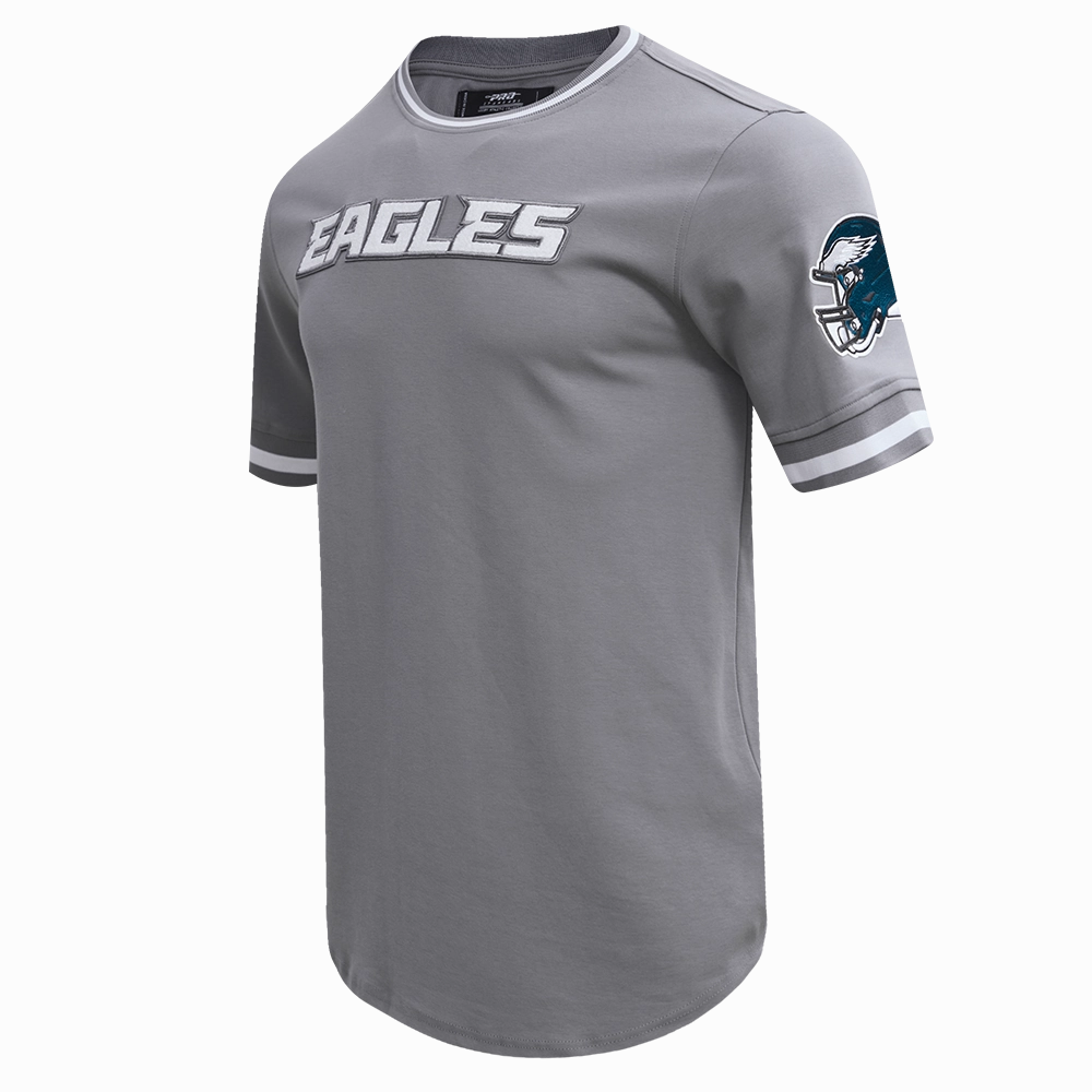 NFL PHILADELPHIA EAGLES CLASSIC CHENILLE MEN'S DOUBLE KNIT TEE (GRAY)