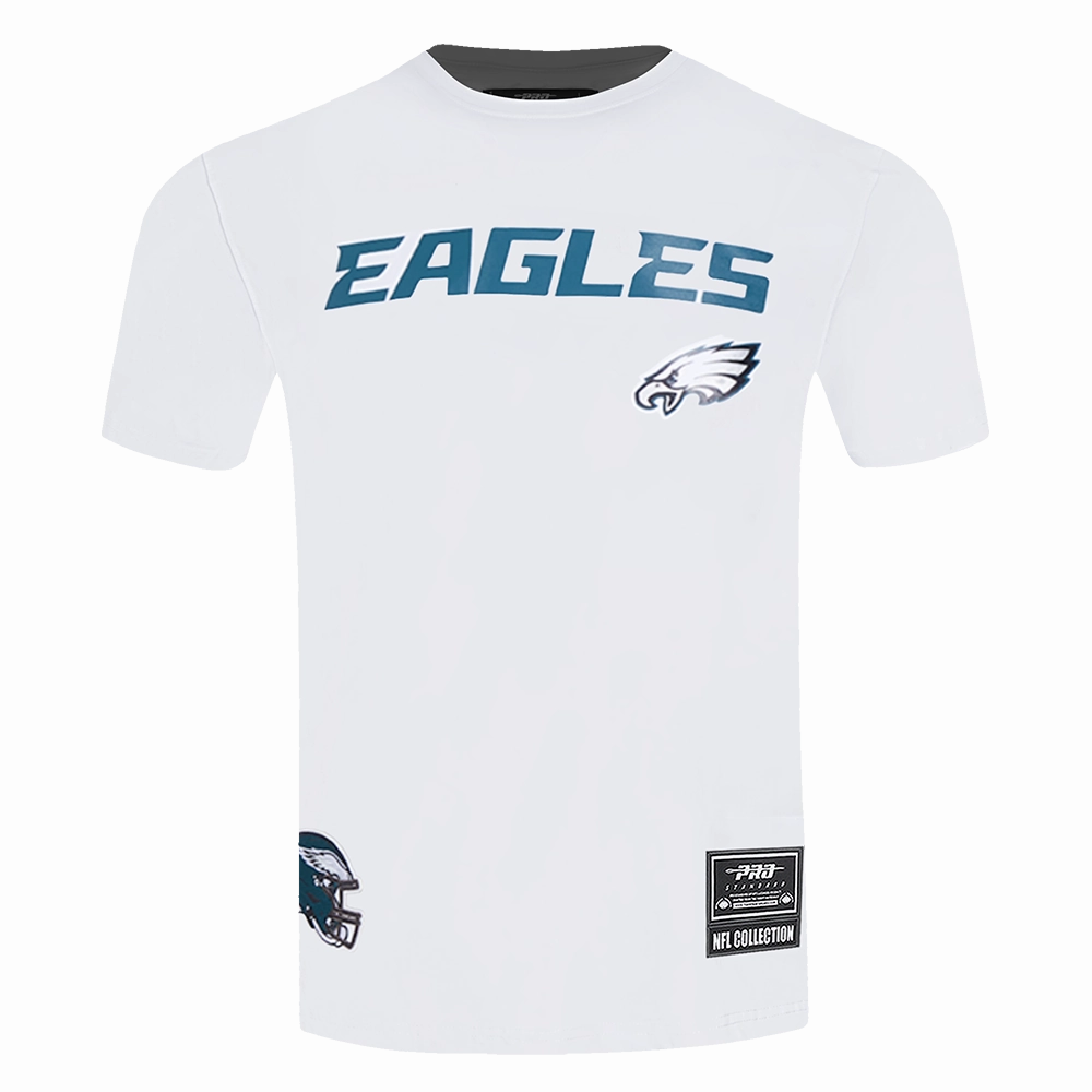 NFL PHILADELPHIA EAGLES CLASSIC MESH STRIPED MEN'S TEE (WHITE/BLACK)