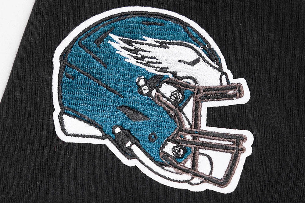 NFL PHILADELPHIA EAGLES CLASSIC SHORT SLEEVE WOMEN'S SINGLE JERSEY SLIM FIT TEE (BLACK)