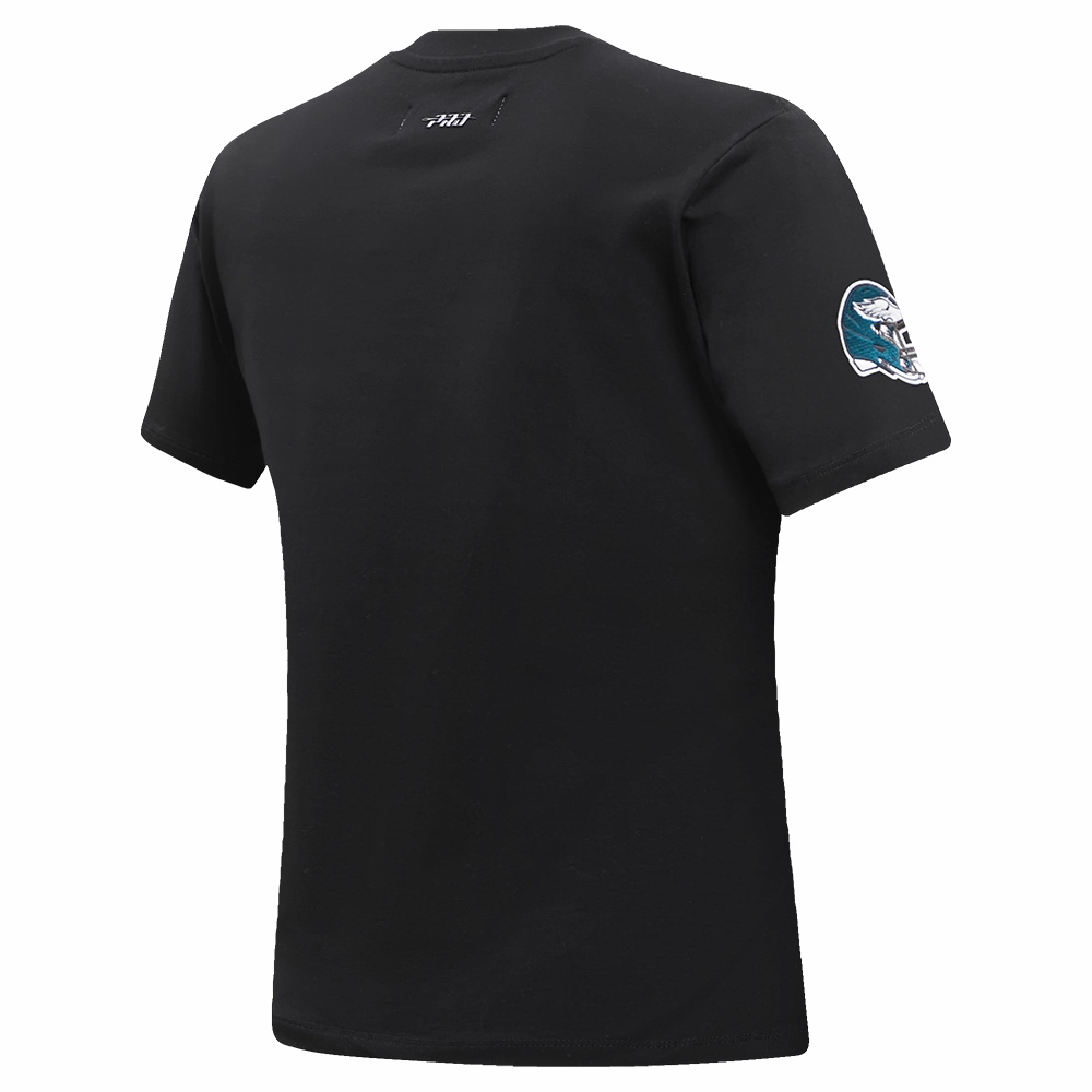 NFL PHILADELPHIA EAGLES CLASSIC SHORT SLEEVE WOMEN'S SINGLE JERSEY SLIM FIT TEE (BLACK)