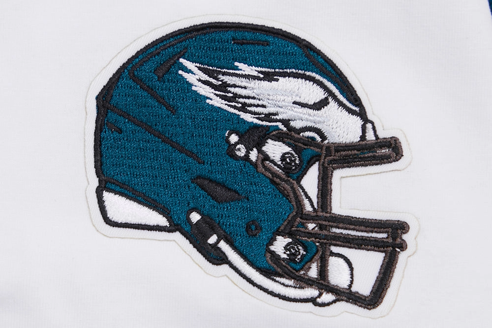 NFL PHILADELPHIA EAGLES CLASSIC SHORT SLEEVE WOMEN'S SINGLE JERSEY SLIM FIT TEE (WHITE)