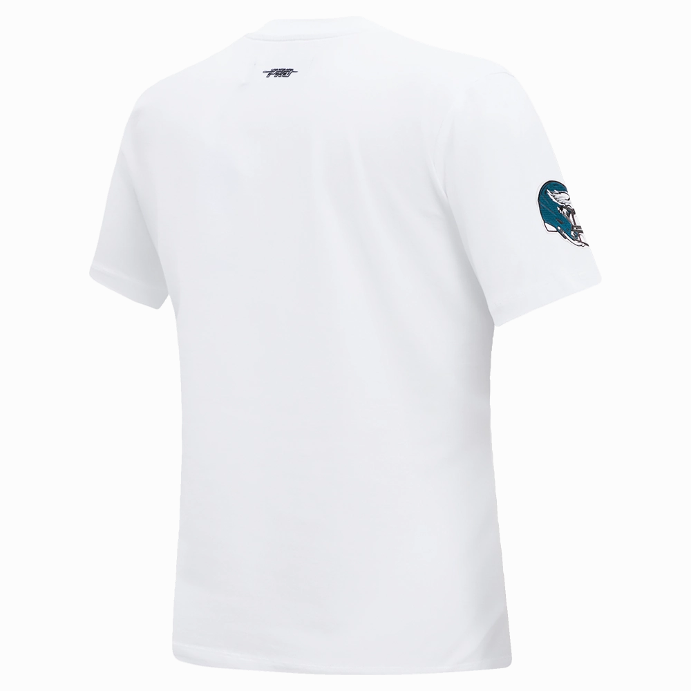 NFL PHILADELPHIA EAGLES CLASSIC SHORT SLEEVE WOMEN'S SINGLE JERSEY SLIM FIT TEE (WHITE)