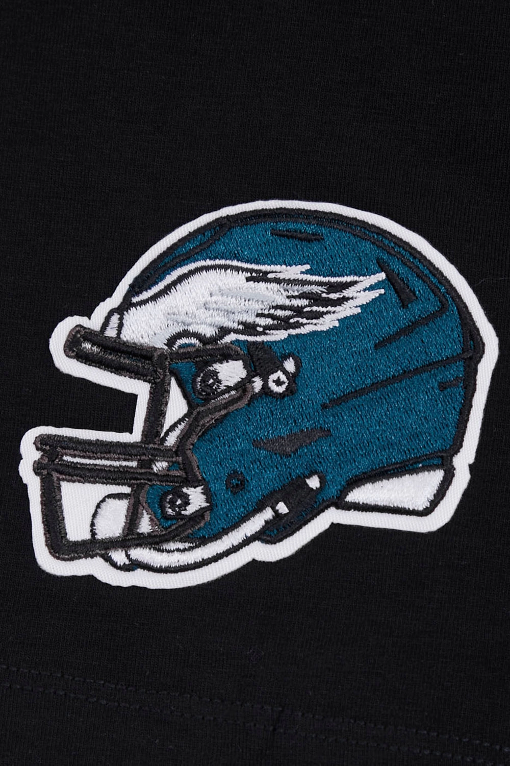 NFL PHILADELPHIA EAGLES CLASSIC WOMEN'S SINGLE JERSEY BOXY TEE (BLACK)