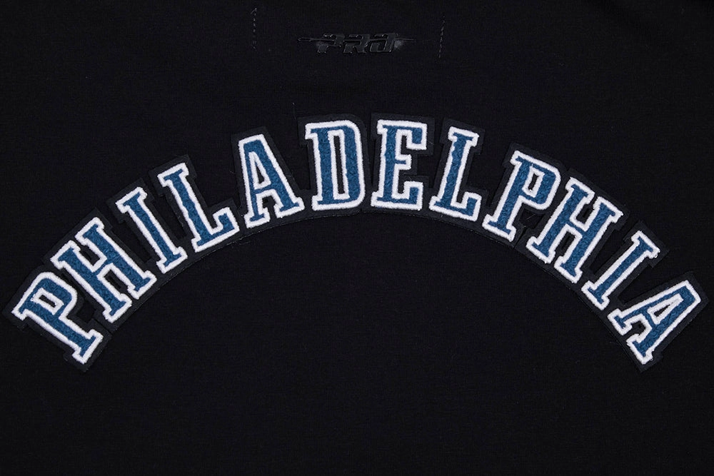 NFL PHILADELPHIA EAGLES CLASSIC WOMEN'S SINGLE JERSEY BOXY TEE (BLACK)