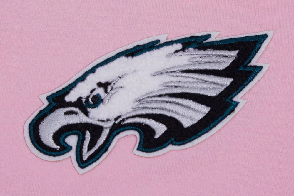 NFL PHILADELPHIA EAGLES CLASSIC WOMEN'S SINGLE JERSEY BOXY TEE (PINK)