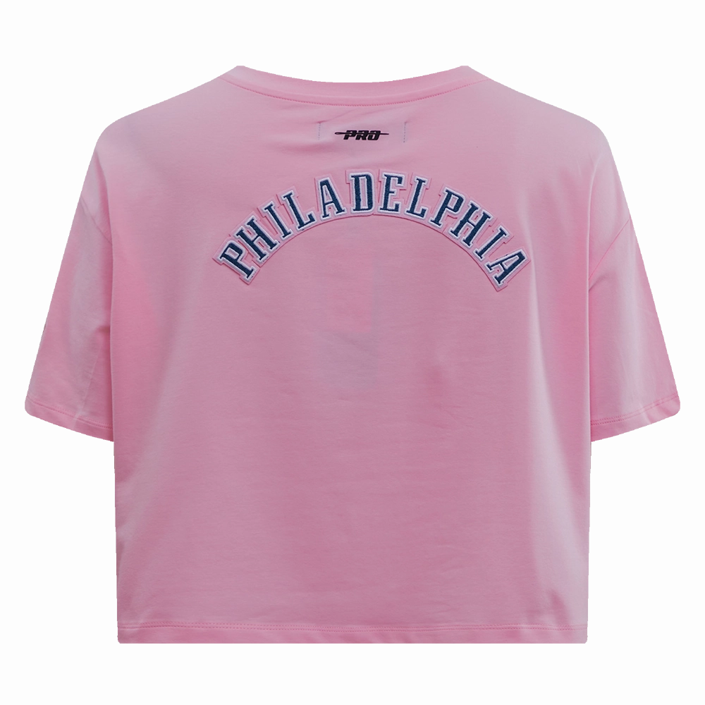 NFL PHILADELPHIA EAGLES CLASSIC WOMEN'S SINGLE JERSEY BOXY TEE (PINK)