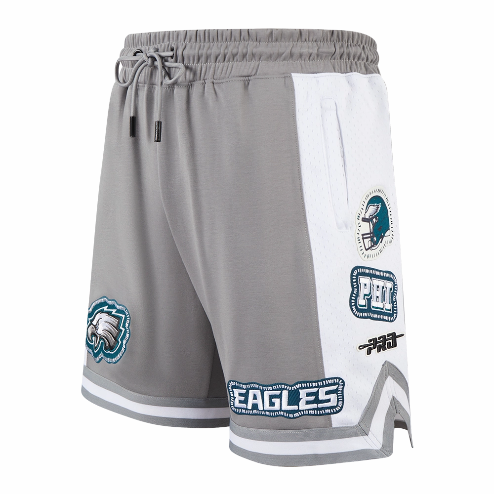 NFL PHILADELPHIA EAGLES DIY PICK STITCH MEN'S DOUBLE KNIT 2.0 SHORT (GRAY)