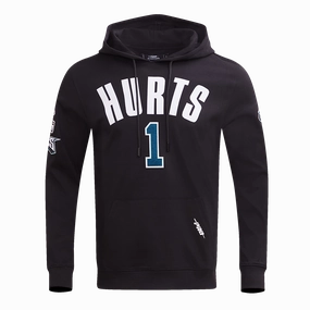 NFL PHILADELPHIA EAGLES JALEN HURTS #1 MEN'S PULLOVER HOODIE (BLACK)