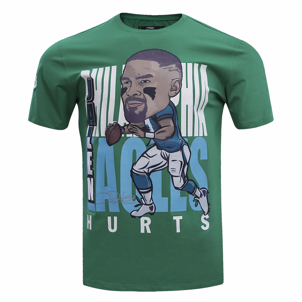 NFL PHILADELPHIA EAGLES JALEN HURTS #1 REMIX AVATAR MEN'S TEE (KELLY GREEN)