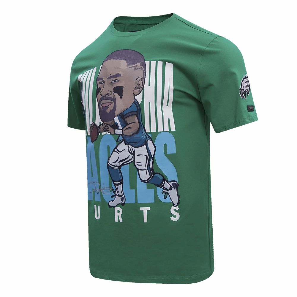 NFL PHILADELPHIA EAGLES JALEN HURTS #1 REMIX AVATAR MEN'S TEE (KELLY GREEN)