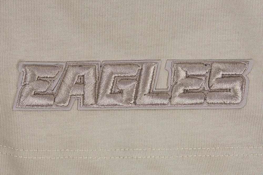 NFL PHILADELPHIA EAGLES NEUTRAL COTTON JERSEY DROP SHOULDER TEE (TAUPE)