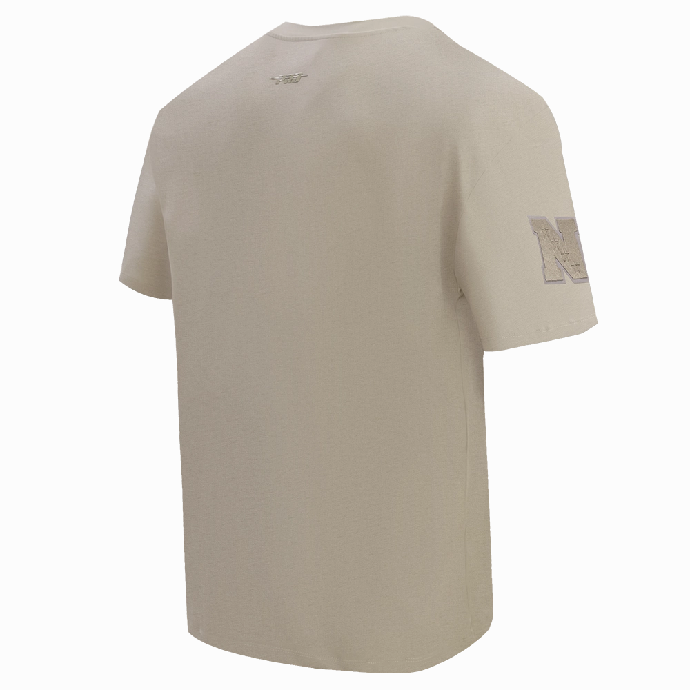 NFL PHILADELPHIA EAGLES NEUTRAL COTTON JERSEY DROP SHOULDER TEE (TAUPE)