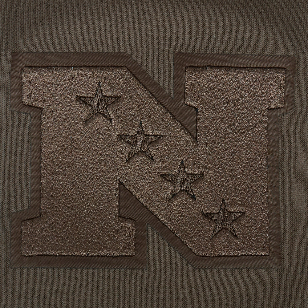 NFL PHILADELPHIA EAGLES NEUTRAL MEN'S DROP SHOULDER PULLOVER HOODIE (DARK TAUPE)