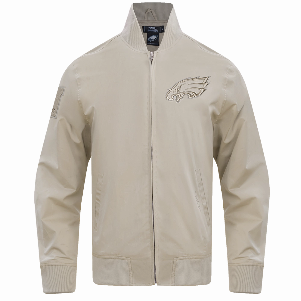 NFL PHILADELPHIA EAGLES NEUTRAL MEN'S TWILL JACKET (TAUPE)