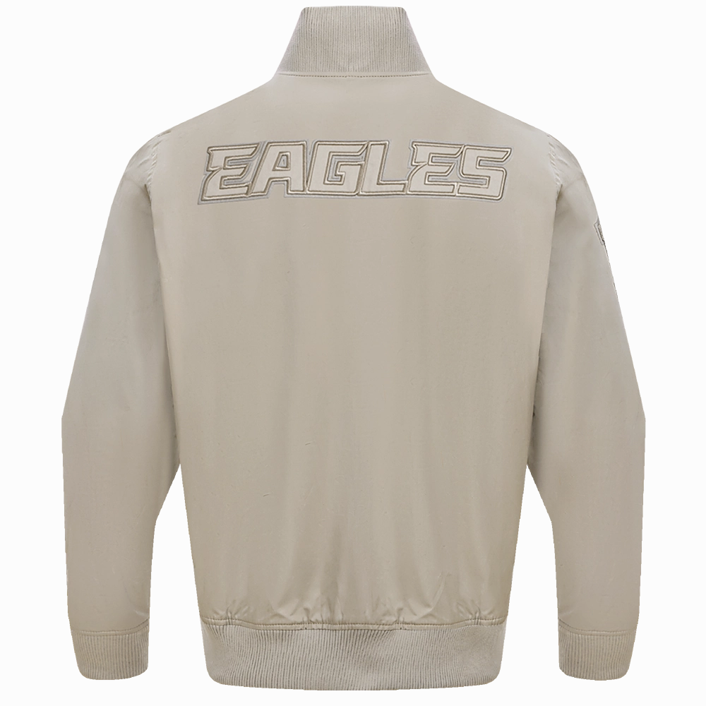NFL PHILADELPHIA EAGLES NEUTRAL MEN'S TWILL JACKET (TAUPE)