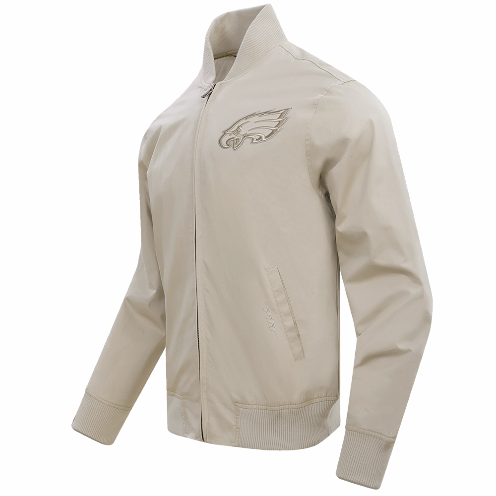 NFL PHILADELPHIA EAGLES NEUTRAL MEN'S TWILL JACKET (TAUPE)