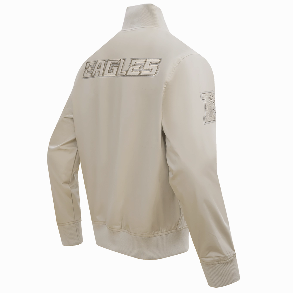NFL PHILADELPHIA EAGLES NEUTRAL MEN'S TWILL JACKET (TAUPE)