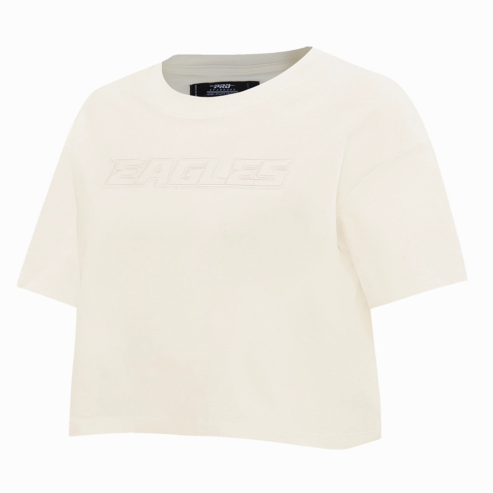 NFL PHILADELPHIA EAGLES NEUTRAL WOMEN'S BOXY TEE (EGGSHELL)