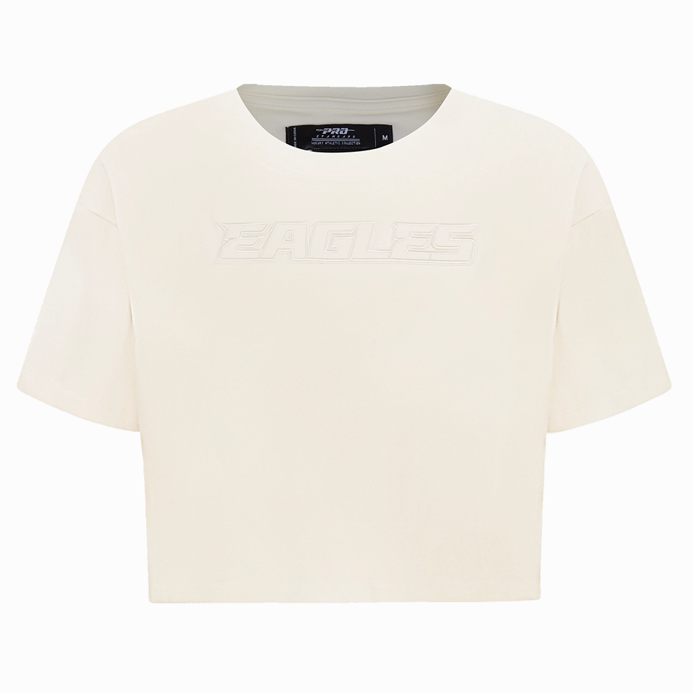 NFL PHILADELPHIA EAGLES NEUTRAL WOMEN'S BOXY TEE (EGGSHELL)