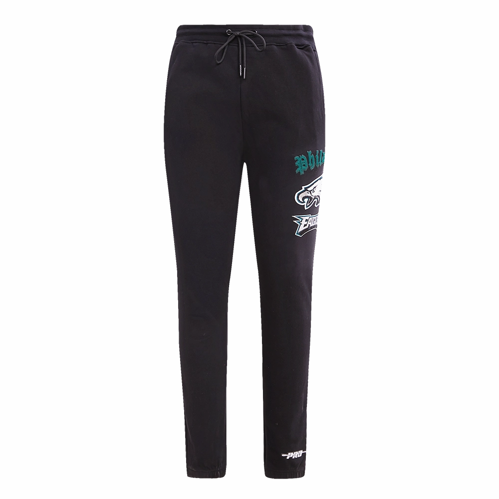 NFL PHILADELPHIA EAGLES OLD ENGLISH MEN'S SWEATPANT (BLACK)