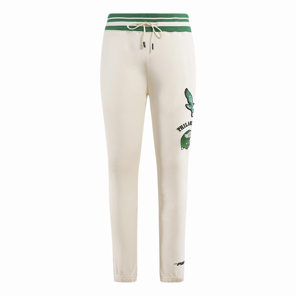 NFL PHILADELPHIA EAGLES RETRO CLASSIC MEN'S SWEATPANT (EGGSHELL/ KELLY GREEN)