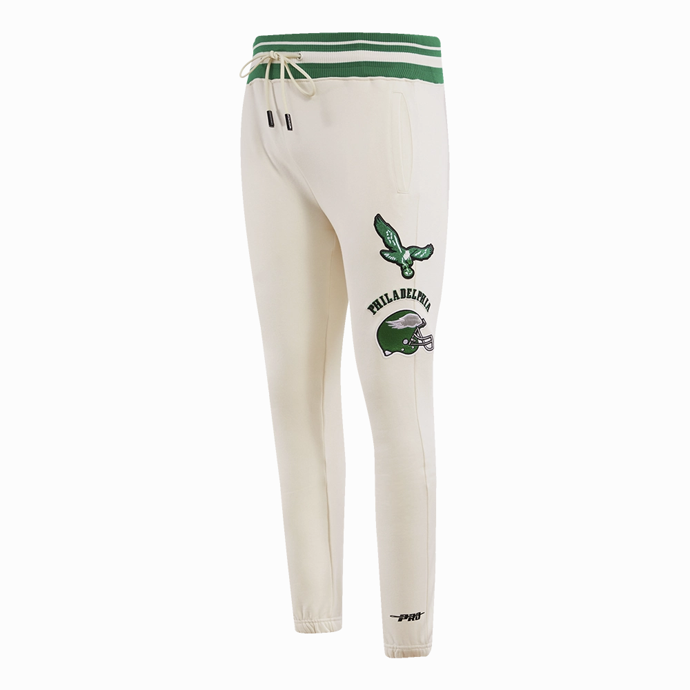 NFL PHILADELPHIA EAGLES RETRO CLASSIC MEN'S SWEATPANT (EGGSHELL/ KELLY GREEN)