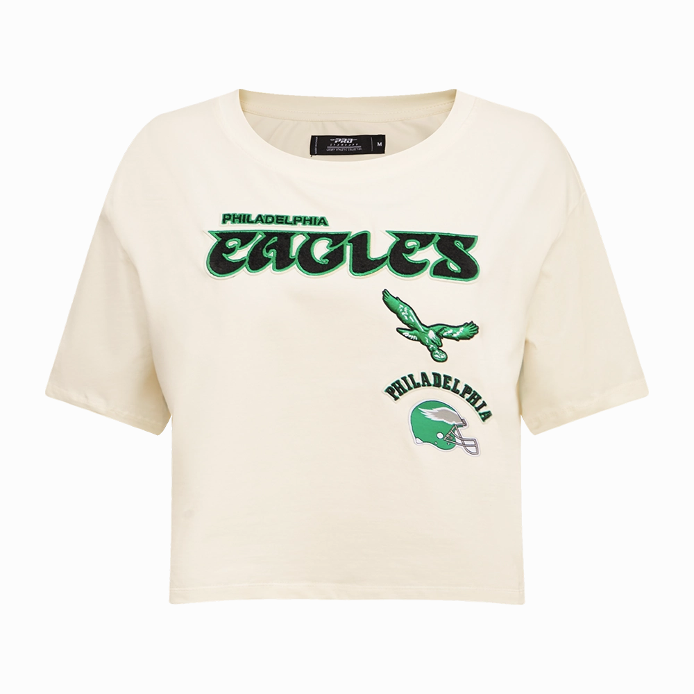NFL PHILADELPHIA EAGLES RETRO CLASSIC WOMEN'S BOXY TEE (EGGSHELL)