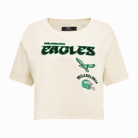 NFL PHILADELPHIA EAGLES RETRO CLASSIC WOMEN'S BOXY TEE (EGGSHELL)